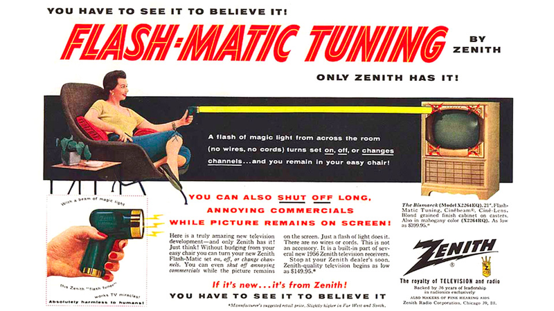 Illustration for article titled The First Wireless TV Remote Looked and Worked Like a Sci-Fi Ray Gun